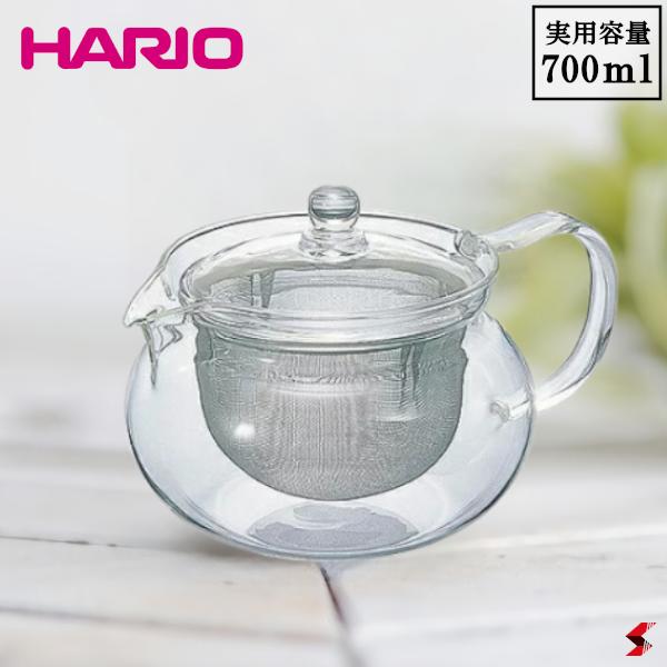 HARIO ハリオ 茶茶急須丸 700ml 急須 透明 クリア ガラス 茶葉 お茶 緑茶 紅茶 抽出