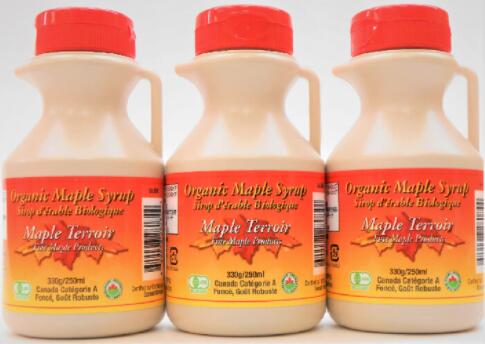 メープルテルワー オーガニックメープルシロップ 330g x 3個　MAPLE TERROIR ORGANIC MAPLE SYRUP 330g x 3