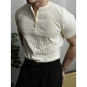 【GW限定15%OFFクーポン有】Tシャツ ニット メンズ 冷感 レトロ サマー スリム 薄手 半袖 インナー トレンド