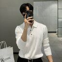 【GW限定15%OFFクーポン有】セーター メンズ POLOカラー ニット 秋 長袖 無地 インナー スリム トレンド シンプル