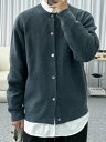 【GW限定15%OFFクーポン有】カーディガン ニット メンズ 秋冬 ワイド 高級感 毛衣 カジュアル アウター