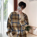 【GW限定15%OFFクーポン有】セーター メンズ 冬 チェック ニット トレンド ワイド インナー