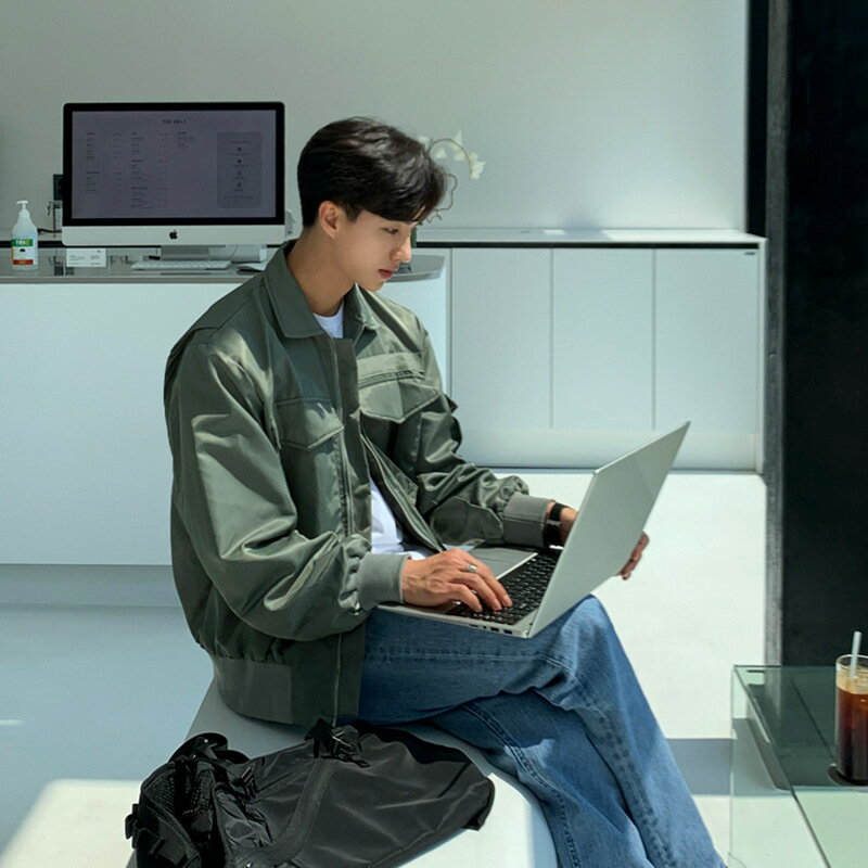 ジャケット メンズ フライト風 工装 春 新作 ワイド カジュアル ボンバージャケット アウター