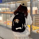 バックパック 秋冬 新作 学生 学院風 犬柄 少女 インス風