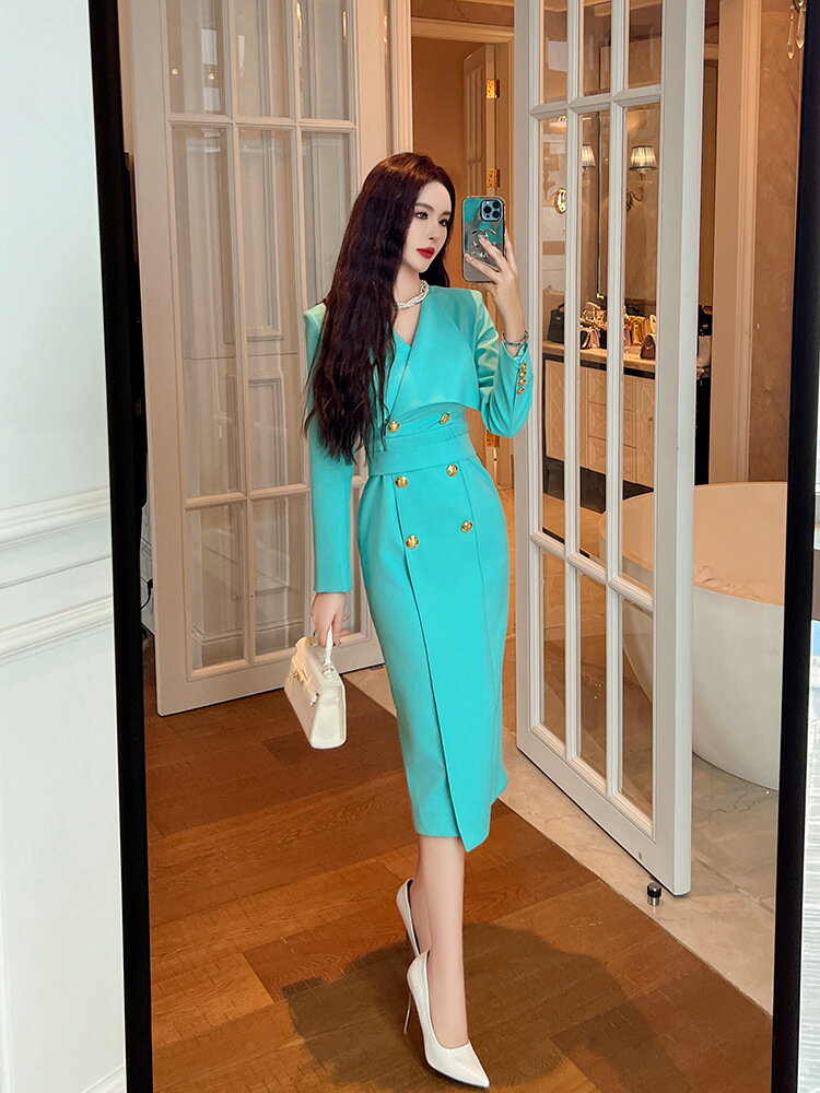 ワンピース フォーマル オフィス 秋冬 新作 レディース 通勤 ターンダウンカラー リボン スリム