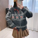 【GW限定15%OFFクーポン有】セーター 雪柄 ニットアウター レディース 秋冬 新作 ハンドメイド 刺繍 ハイネック ジップ付き(4)