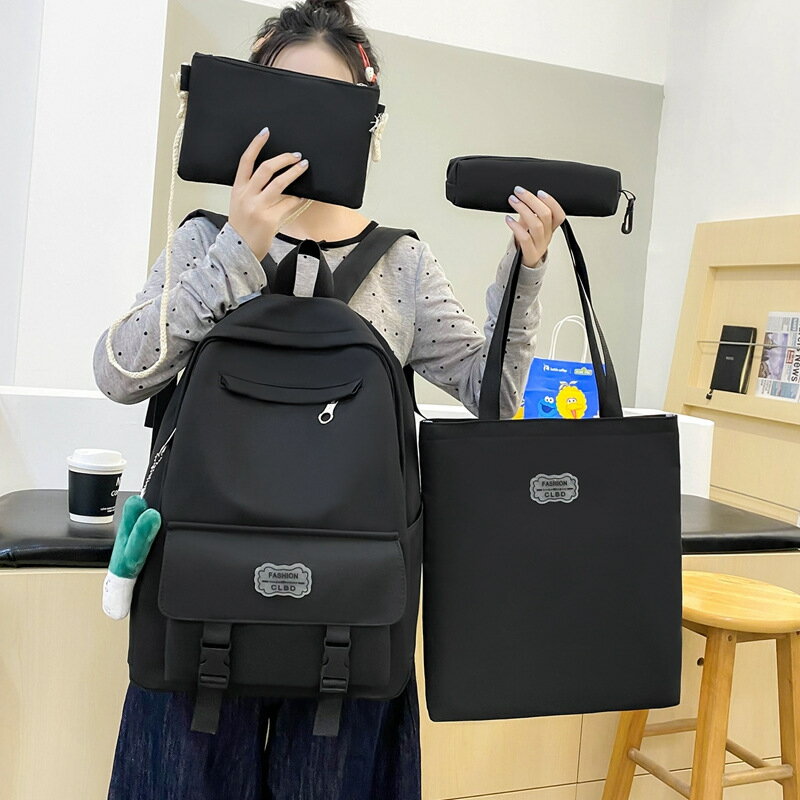 【最大2000円まとめクーポン利用可】[リュックサック] 中小学生用 女子 大容量 軽量 人気 ポッケト 使いやすい 耐久性 純色 カジュアル デザイン 耐水性 ナイロン素材 学校用 学習用バックパック 通学バッグ スポーツ用バッグ 収納力抜群