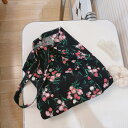 SS値引き&最大2000円まとめクーポン!布バッグ文芸風 レトロ 花柄 コットン製 肩掛け 斜め掛け 人気 ポケット 耐久性 使いやすい 韓シンプル 小さめ デザイン レディース用 おしゃれ 旅行用 お出かけ用(4)