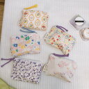 【最大2000円OFFクーポン有】布袋 かわいい ふんわり フラワー柄 ミニ コットン ポーチ 財布 小物入れ 人気ポッケト耐久性使いやすい おしゃれ お出かけ...