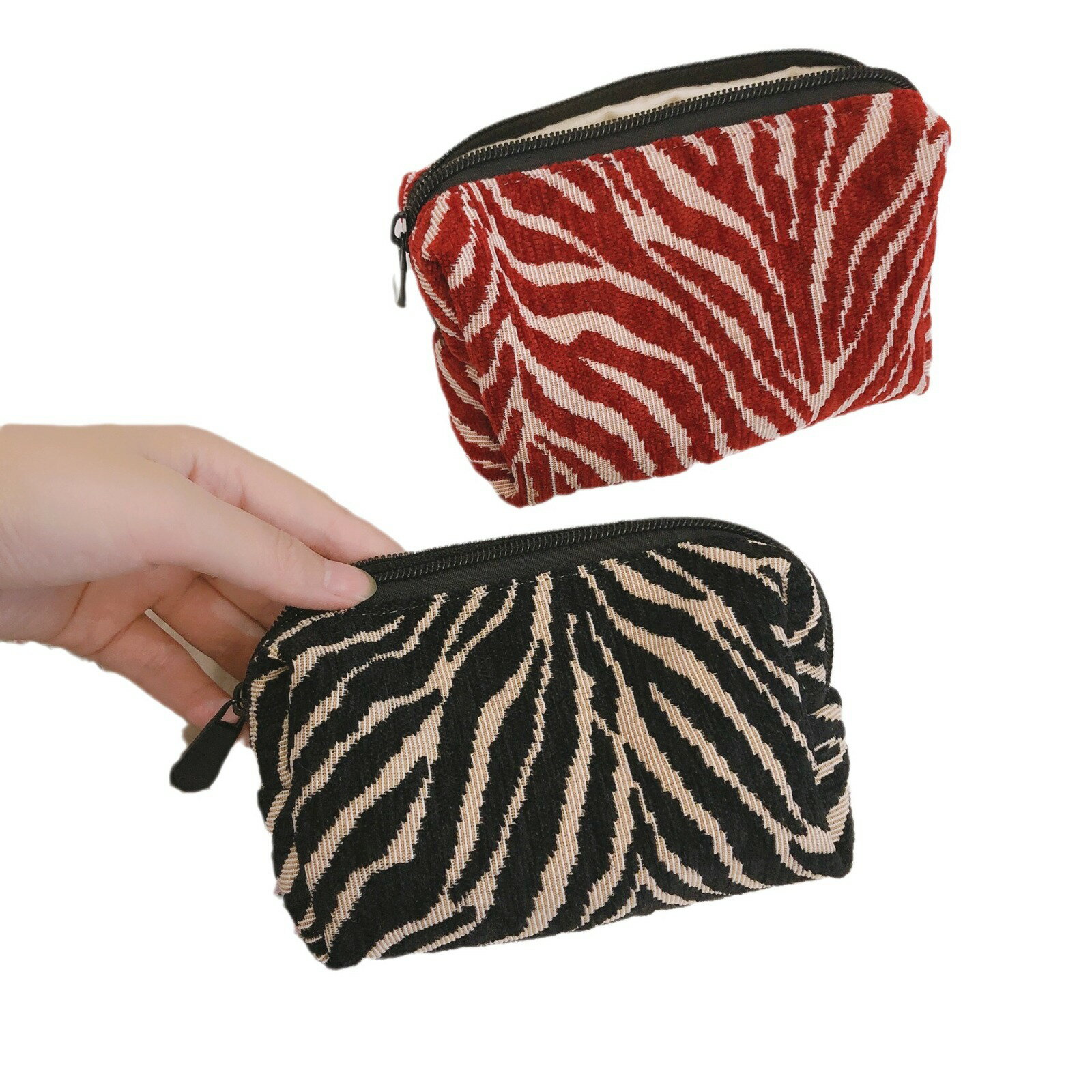 【18日迄！全品10％OFF】【化粧ポーチ】秋冬新作 小舟型 人気 ポケット付き 気軽に使える おしゃれな防水素材のメイクポーチ ローズ柄の口紅収納袋 耐久性抜群 使いやすい仕様 小物整理用