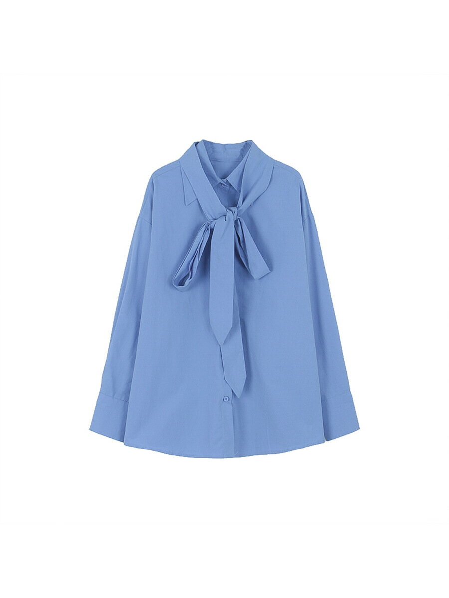 【P10倍！マラソン限定】レトロな 蝶結び シャツ レディース 秋季 新作 デザイン性 上着 トップス おしゃれ ファッション かわいい ルーズシルエット スタイリッシュ シンプル 旅行用 カジュアル