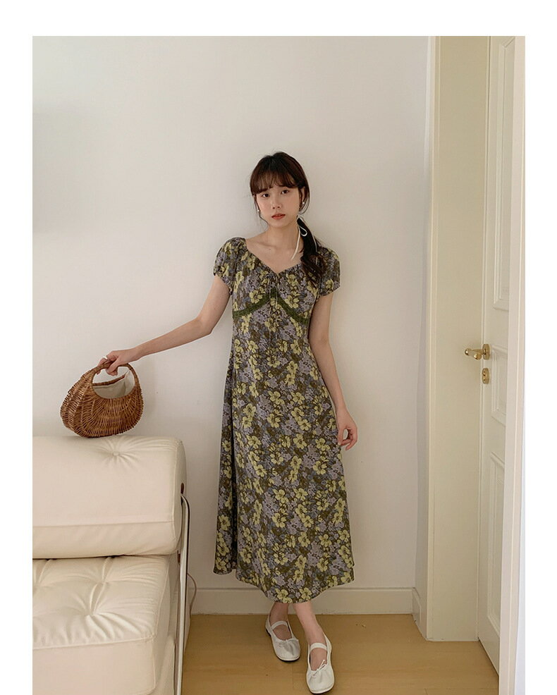 【GW限定15％OFFクーポン有】レディース ワンピース フラワー ドレス 夏用 ノースリーブ ショルダー 外出 かわいい Aライン ルームウェア