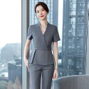 【最大2000円OFFクーポン有】職業用 スーツ 夏用 ショート 袖 ファッション 気質 女性 仕事用 ワークウェア