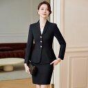 【最大2000円OFFクーポン有】美容院 工装 長袖 セットアップ 前台 受付用 制服 派遣 仕事用 レディース