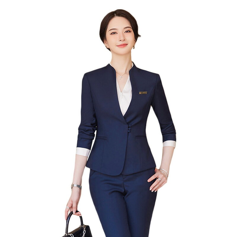 【最大21％OFF夏セールまとめクーポン有】職業 スーツ レディース 秋用 セットアップ 前台 美容院 ホテル 珠宝店 2993