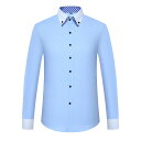 【全品11%OFF21日迄】メンズ 長袖 シャツ スリム 韓国風 ビジネス フォーマル 会社用 カジュアル 仕事服(4)
