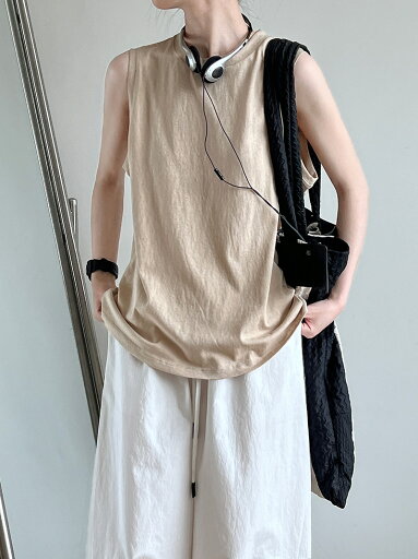 【全品11%OFF21日迄】無地 無袖 背心 トップス レディース 夏用 薄手 涼感 赤色 シンプル 極簡 2609 【全品11%OFF21日迄】無地 無袖 背心 トップス レディース 夏用 薄手 涼感 赤色 シンプル 極簡 2609