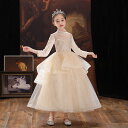 【GW限定15%OFFクーポン有】子供用 ドレス 女児 プリンセス スカート 結婚式 用 手作り 高級 発表会 かわいい