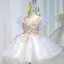 【GW限定15%OFFクーポン有】ドレス 女の子 夏 レース フォーマル パーティー ワンピース ピアノ演奏 結婚式 花童 かわいい