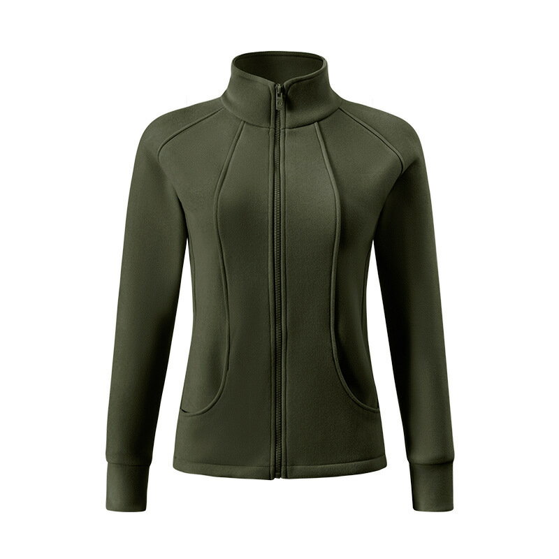 【最大2000円まとめクーポン利用可】スウェット レディース 秋冬 裏起毛 スリム ダブルフリース ジップアップ ヨガウェア スポーツウェア