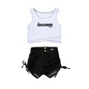 【最大2000円OFFクーポン有】ダンスウェア 女の子用 ジャズダンス ストリートダンス 衣装 セットアップ ヒップホップ ファッション 夏用