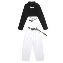 【最大2000円OFFクーポン有】ダンスウェア 女の子用 ヒップホップ 衣装 ジャズダンス ショートトップ 衣装 カジュアル ストリートファッション