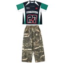 【最大2000円OFFクーポン有】子供用 ヒップホップ ストリートダンス セットアップ 夏用 カモフラージュ パンツ 男の子 女の子 衣装