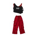 【最大2000円OFFクーポン有】女児 ジャズダンス 衣装 ヒップホップ セットアップ ストリートダンス 発表会 かわいい スポーツウェア