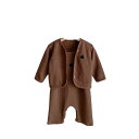 【最大2000円OFFクーポン有】ベビー 服 ベビー サロペット つなぎ ワンピース カバーオール 2点セット 春夏秋用