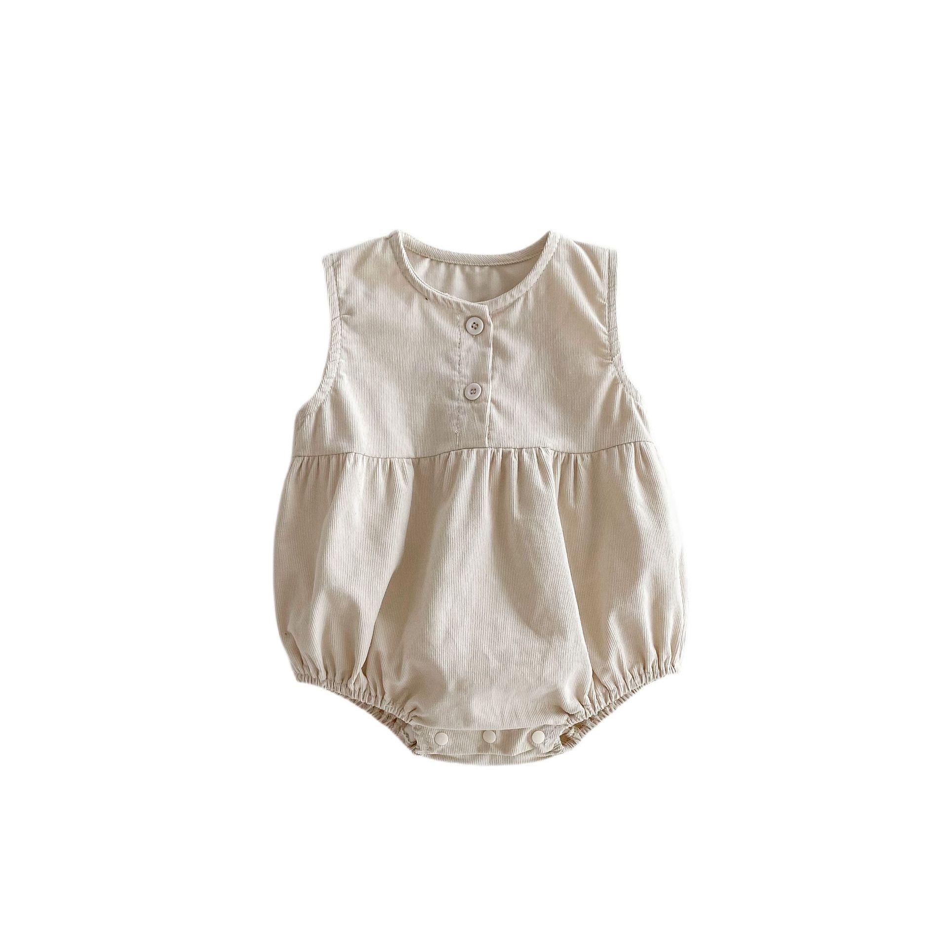 【P5倍UP&最大1000円OFFクーポン有】ベビー服 夏用 男の子 女の子 無袖 カバーオール シンプル 韓国風 カジュアル かわいい