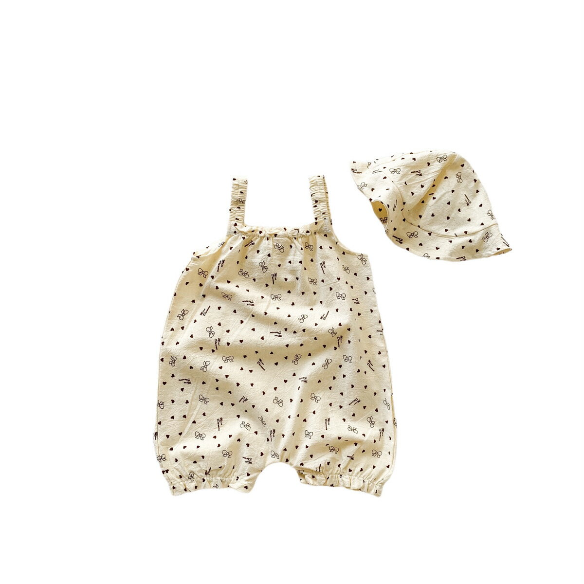 【最大2000円まとめクーポン利用可】ベビー服 夏用 薄手 吊りベルト ベビーオールインワン 新生児 男女兼用 夏の出産祝い ハーフスリーブ