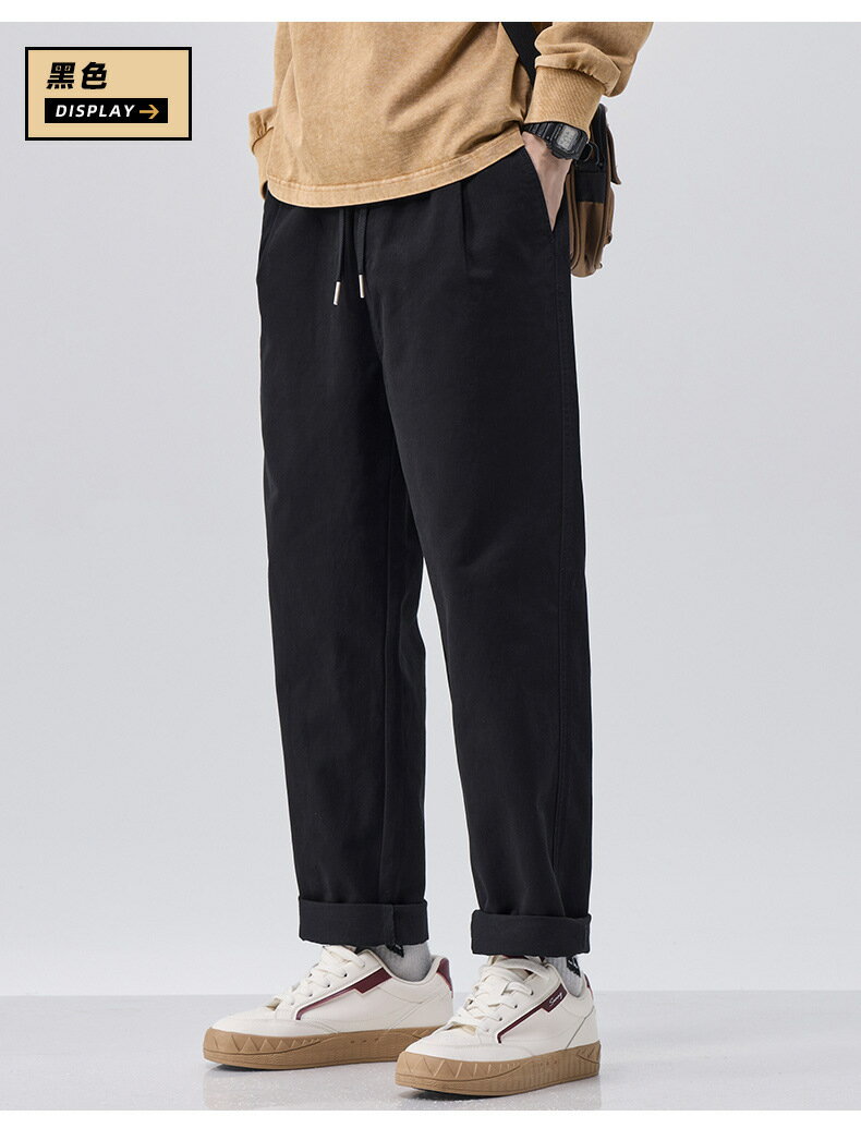 【最大2000円まとめクーポン利用可】工装パンツ 男性用 裏起毛 秋冬 新作 コットン スリム シルエット カジュアル