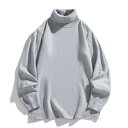 【GW限定15%OFFクーポン有】メンズ ウィンター 高襟 ニット セーター 厚手 暖かい ベーシック インナー 長袖 トップス