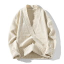 【GW限定15%OFFクーポン有】メンズ ニット セーター 秋冬 Vネック ゆったり 雪貂 あったか カジュアルファッション
