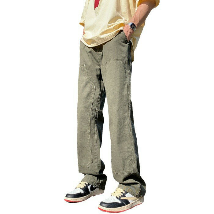 【最大21％OFF夏セールまとめクーポン有】牛仔パンツ 男性用 高街 vibe スタイル アメリカン レトロ カジュアル ワークパンツ