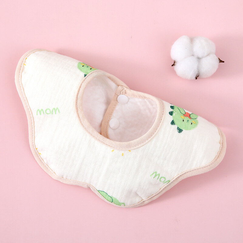 【最大2000円まとめクーポン利用可】ベビー ふわふわ お食事エプロン 吸水性抜群 赤ちゃん用 スナップ式 全棉 六層 花びらデザイン 吐き戻し防止 新生児用 おしゃれ 日用雑貨 家具 便利