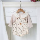 【最大2000円OFFクーポン有】ベビー 幼児 春服 新作 プリント サロペット 女の子 ハーフスリーブ トップス セットアップ