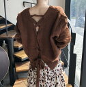 【GW限定15%OFFクーポン有】ニット 長袖 ゆったり レトロ バックリボンデザイン 個性派 シンプル 早秋 レディース