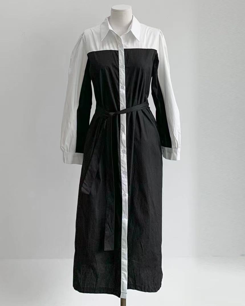 【最大2000円まとめクーポン利用可】ロマンティック ドレス 法式 古 翻 排扣 デザイン系 收腰 泡泡袖 レディース ファッション