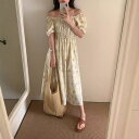 【GW限定15%OFFクーポン有】連衣裙 フラワープリント 夏季 中長丈 レディース ファッション コーディネート 新作