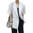 【最大17%OFFお買い物マラソン限定】ジャケット ショート丈 半袖 高級感 カジュアル フランス風 夏用 レディース