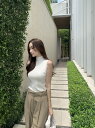 【GW限定15%OFFクーポン有】ニットウェア 新作 フレンチスタイル タートルネック ノースリーブ スリム 女性用