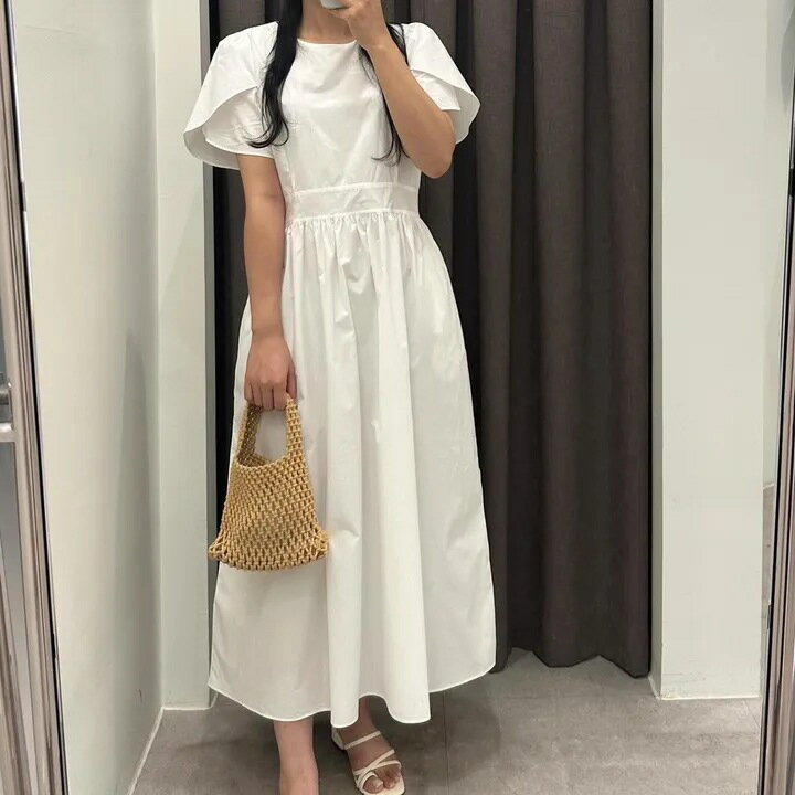 【最大21％OFF夏セールまとめクーポン有】ワンピース 夏季 ファッション 気質 スウィート フラワーペタル 袖 丸首 ティーシャツ エレガント 連衣裙