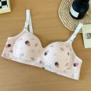 【GW限定15%OFFクーポン有】ブラレット 女性用 下着 透け感 カップ付き カートゥーン印刷 小胸 軽量 おしゃれ 通気性 無鋼線 かわいい デイリーユース