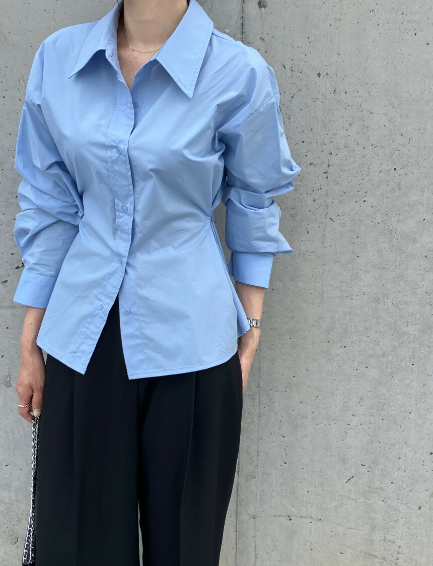 【最大21％OFF夏セールまとめクーポン有】シャツ 女 長袖 ゆったり サイズ調整 ホワイト 収腰 秋服 ファッション