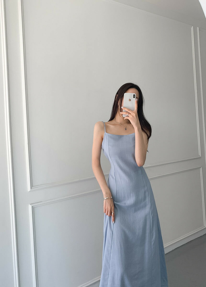 【最大15％OFFお買い物マラソン限定】ワンピース 盛夏 リラックス コットンリネン 細身 スリーブレス ドレープ