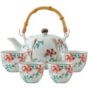 【最大2000円OFFクーポン有】茶器セット 手描き シンプル 秋の風 陶器 ティーポット ティーカップ 高温焼成 5点セット 家庭用 業務用
