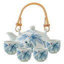 【最大2000円OFFクーポン有】茶器セット 手描き 葡萄モチーフ ティーポット ティーカップ 釉下彩 高温焼成 大容量 一壺四杯 花茶対応