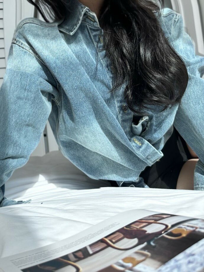 【最大2000円まとめクーポン利用可】上衣 春季 新作 オシャレ カジュアル デニム トレンド 着心地良い スリム デザイン性 女性用 一品 薄手 結デザイン