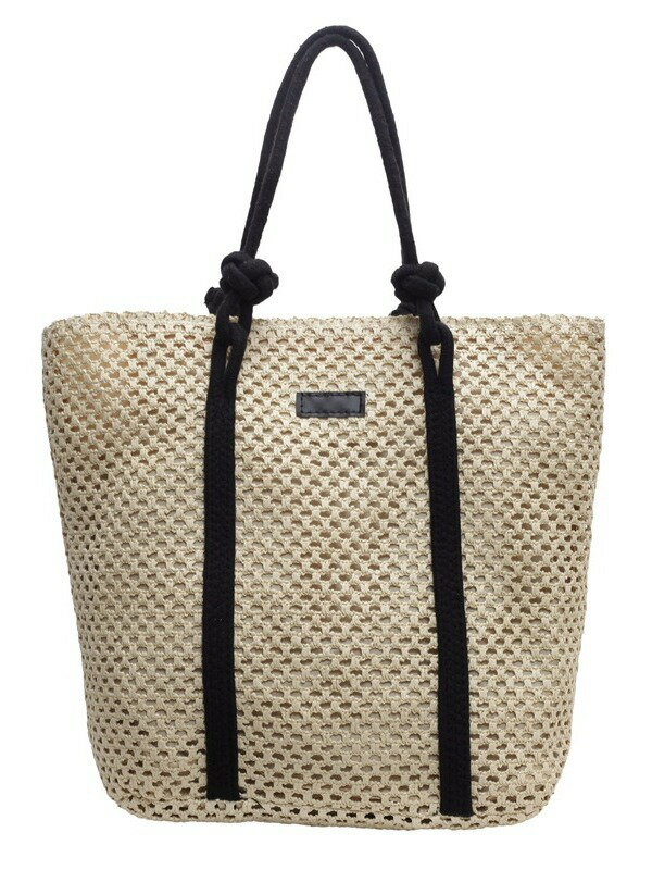 夏季 トートバッグ 通勤用 大容量 肩掛け かごバッグ ビーチ リゾート 編みバッグ レディース(4)